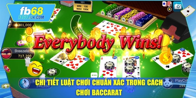 Chi tiết luật chơi chuẩn xác trong cách chơi baccarat