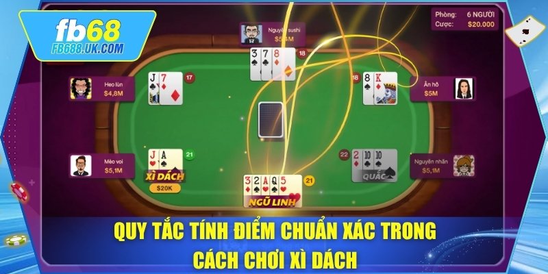 Quy tắc tính điểm chuẩn xác trong cách chơi xì dách